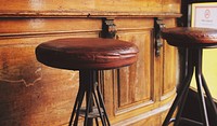 Free old bar stools image, public domain chair CC0 photo.