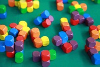 Free colorful building blocks image, public domain game CC0 photo.