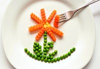 Free kids vegetable plate image, public domain food CC0 photo