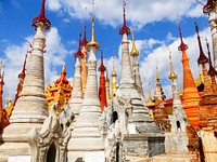 Temple architecture in Myanmar, free public domain CC0 photo