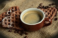 Free coffee in a cup photo, public domain drink CC0 image.