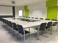 Empty office meeting room, free public domain CC0 image.