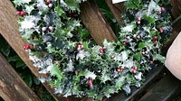 Free Christmas wreath image, public domain celebration CC0 photo.