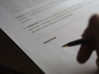 Signing a contract, free public domain CC0 photo