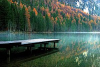 Free fjord pier photo, public domain nature CC0 image.