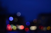 Night lights bokeh, free public domain CC0 photo