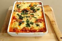 Free lasagne image, public domain food CC0 photo.