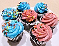 Homemade cupcake image, free public domain CC0 photo.