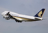 Singapore Airlines plane flying, location unknown, 02/28/2017. 