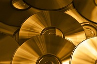 Free gold compact disc image, public domain CC0 photo.