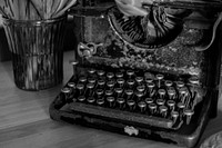 Free antique typewriter image, public domain device CC0 photo.