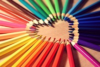 Coloring pencils creative background, free public domain CC0 image.