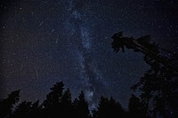 Starry night sky scenery photo, free public domain CC0 image.