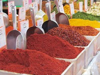 Free mixed spice in local market image, public domain food CC0 photo.