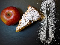 Free apple pie slice image, public domain CC0 photo.