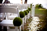 Chair setting in wedding destination, free public domain CC0 photo.