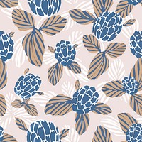 Vintage flower seamless background, art deco & art nouveau vector