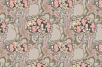 Botanical background, art deco & art nouveau design vector