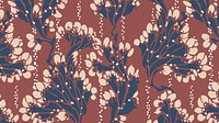 Vintage botanical desktop wallpaper, colorful art nouveau background