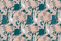 Flower background, art deco & art nouveau design vector