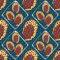 Art deco background, seamless botanical pattern design vector