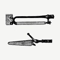 Garden tool hand drawn illustration, digitally enhanced from our own original copy of The Open Door to Independence (1915) by Thomas E. Hill.