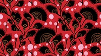 Vintage flower pattern desktop wallpaper, Art Nouveau floral HD background 