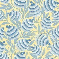 Aesthetic flower pattern backgrounds, vintage floral Art Nouveau fabric design vector