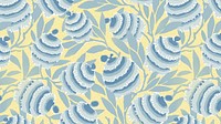 Vintage flower pattern desktop wallpaper, Art Nouveau floral HD background 