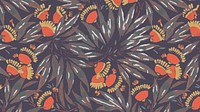 Vintage flower pattern desktop wallpaper, Art Nouveau floral HD background 