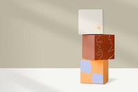 Aesthetic stacked paper box, small business packaging
