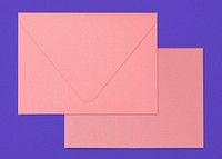 Pink envelope, blank card design