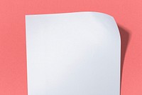 Blank poster, paper on red background 