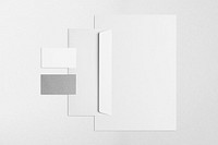 Blank stationery set, corporate identity letterhead, envelope and business card