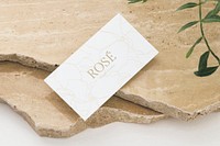 Aesthetic business card design, flower shop, corporate identity