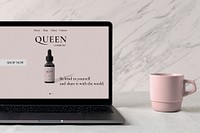Online shopping sale ad, modern home interior