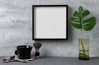 Blank picture frame, masculine home decor