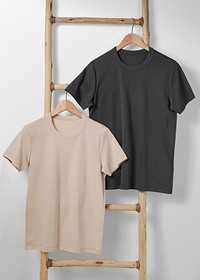 Blank t-shirts, simple apparel in unisex design set