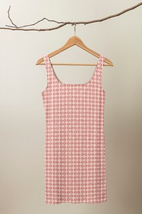 Pink sleeveless dress, women&rsquo;s summer apparel