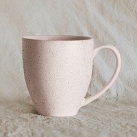 Coffee mug mockup psd, pink rustic design