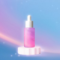 Serum bottle, skincare product packaging, blank label design