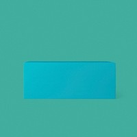 Blue rectangle shape, geometric design element