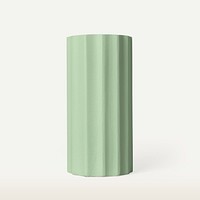 Green cylinder shape, geometric design element