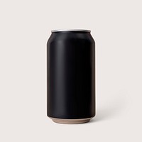 Blank soda can, black aesthetic design