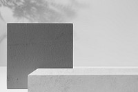 Abstract background with gray geometric 3d podiums