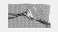Wrinkled gray matt fabric tape vector