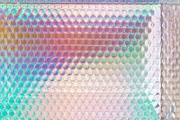 Iridescent bubble mailer bag, shipping packaging design