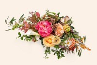 Flower bouquet, collage element psd