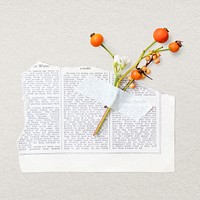 Yellow winterberry with newspaper and paper tape