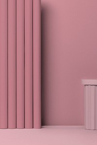 Pink product backdrop mockup, pop color theme psd